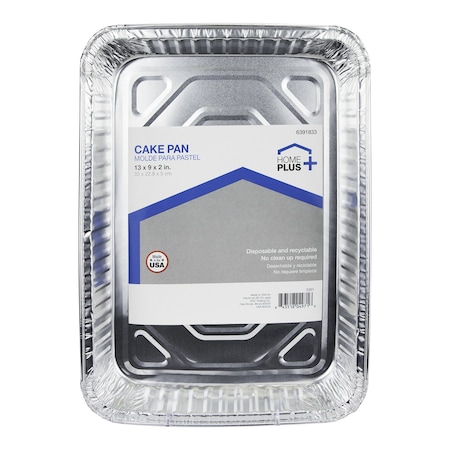 Home Plus Home Plus Durable Foil 9 in. W X 13 in. L Cake Pan Silver 1 pk D47010